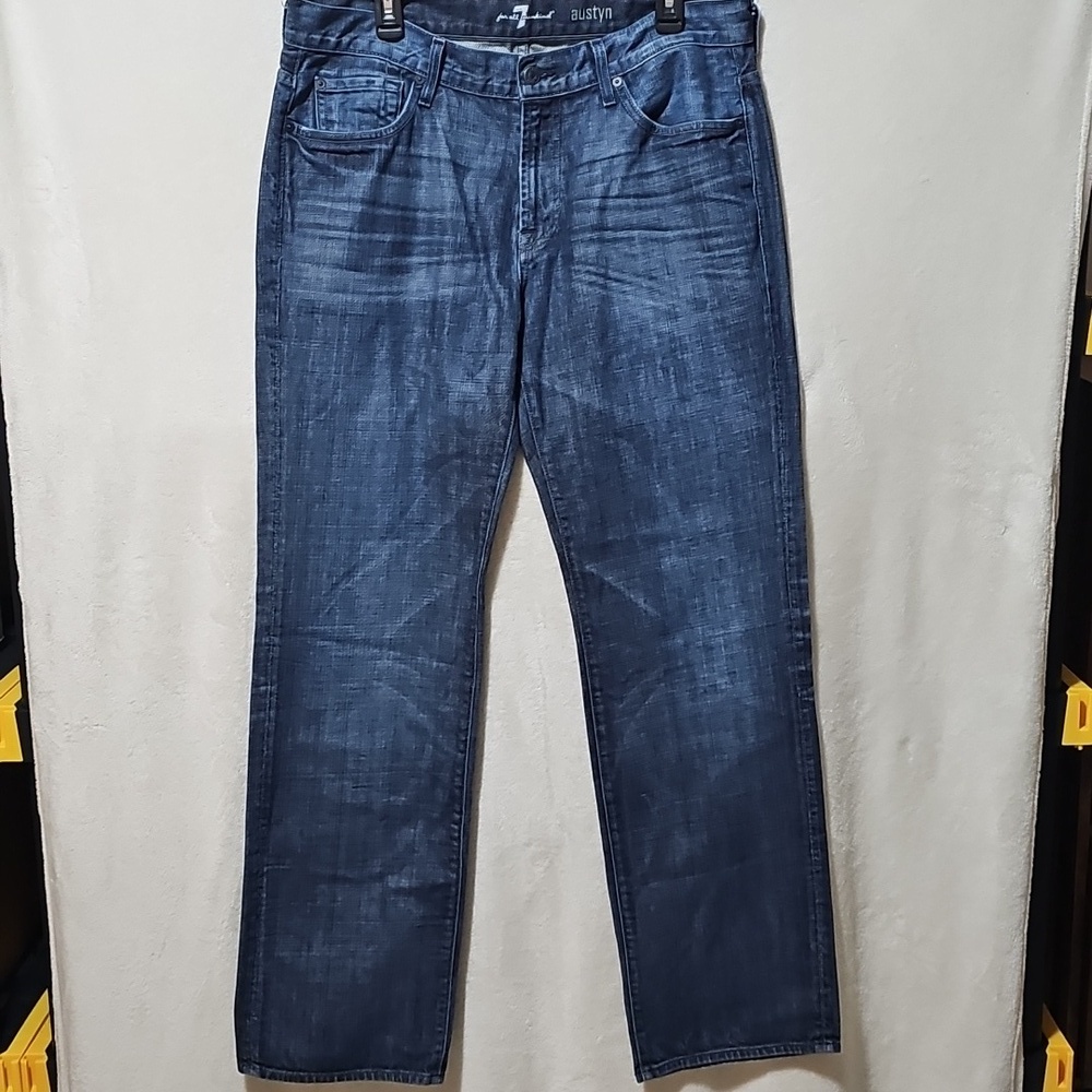7 For All Mankind‎ Austyn Jeans Mens 36x33 Relaxed Straight Medium Wash
